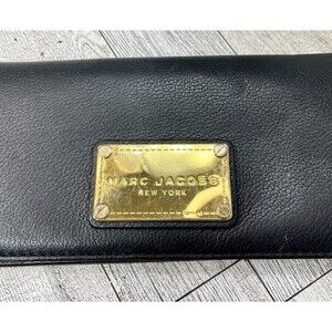 Marc By Marc Jacobs Black Wallet with Gold Accents